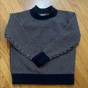 Elegant Navy and White Women's Sweater